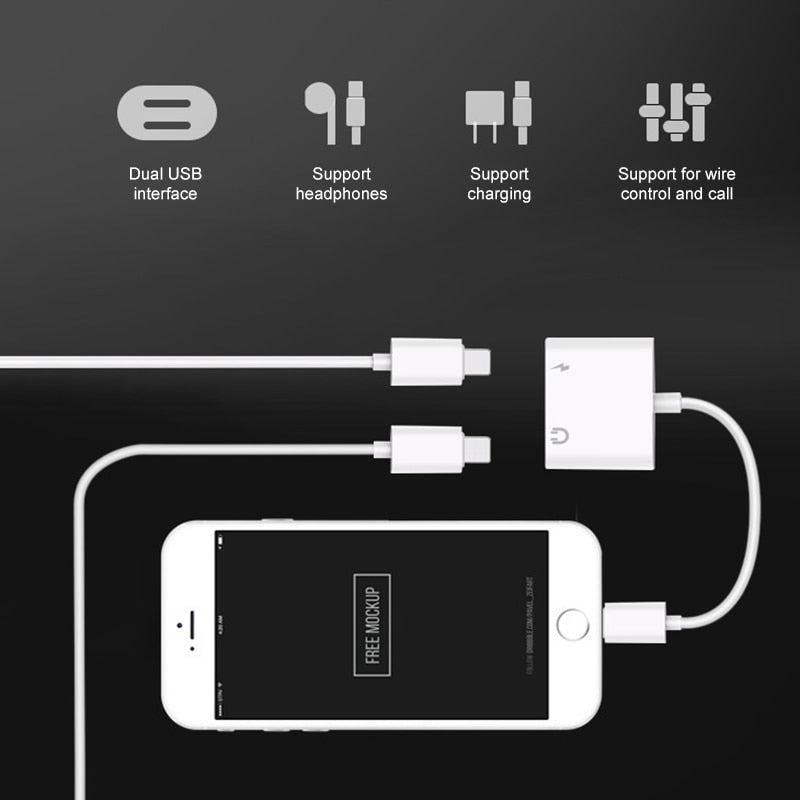 udio Adapter Charger Cable For iPhone