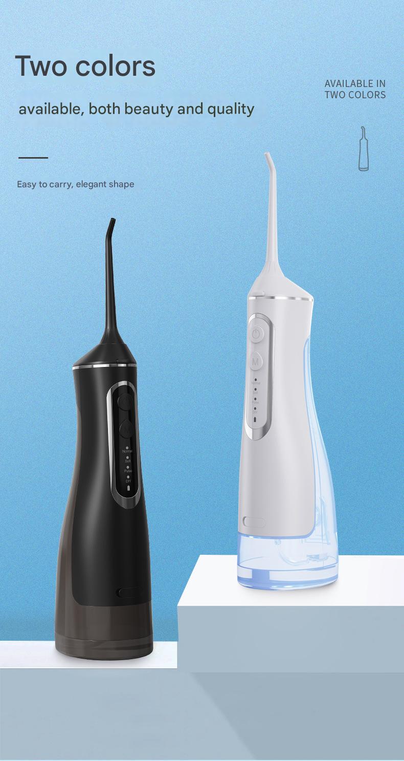 Water Dental Flosser - Portable Cordless Oral Irrigator, Rechargeable 300ML Teeth Cleaner, IPX8 Waterproof Electric Flossing Machine for Travel & Home Use