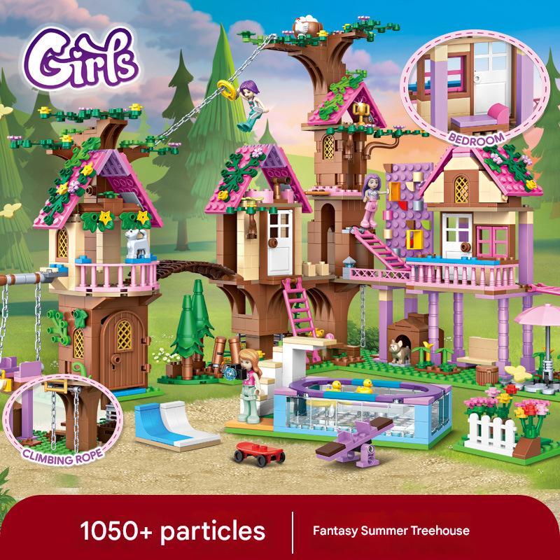 New Compatible LEGO Dream Tree House Building Blocks - Girl Castle Puzzle Assembled Villa House Toy Gift