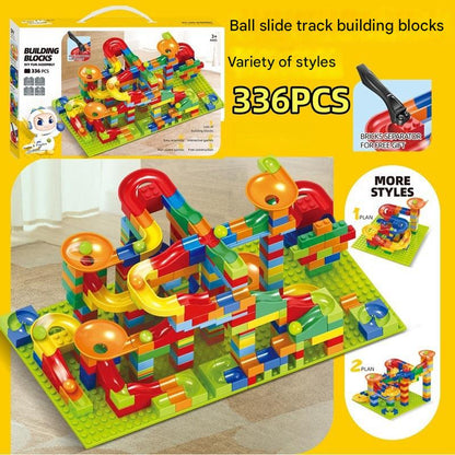 Children’s Ball Slide Track Building Blocks – Assembled Ball Size Particles Toy for Boys and Girls