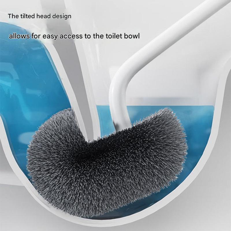 Household Color Value Toilet Cleaning Brush Set of 2 - Long Handle, Light Luxury, Wall-Mounted, Easy-to-Clean, No Dead Angle Toilet Brush