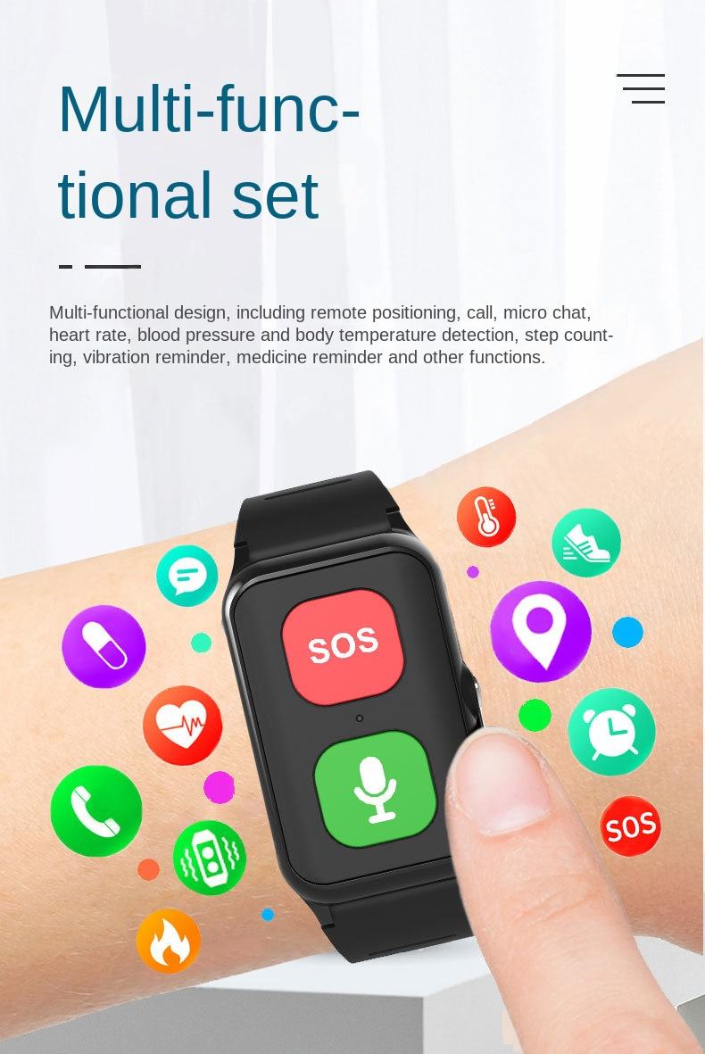 Elderly GPS Positioning Smart Watch