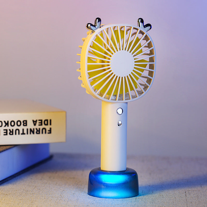 Cute Handheld Mini Desktop Charging Fan