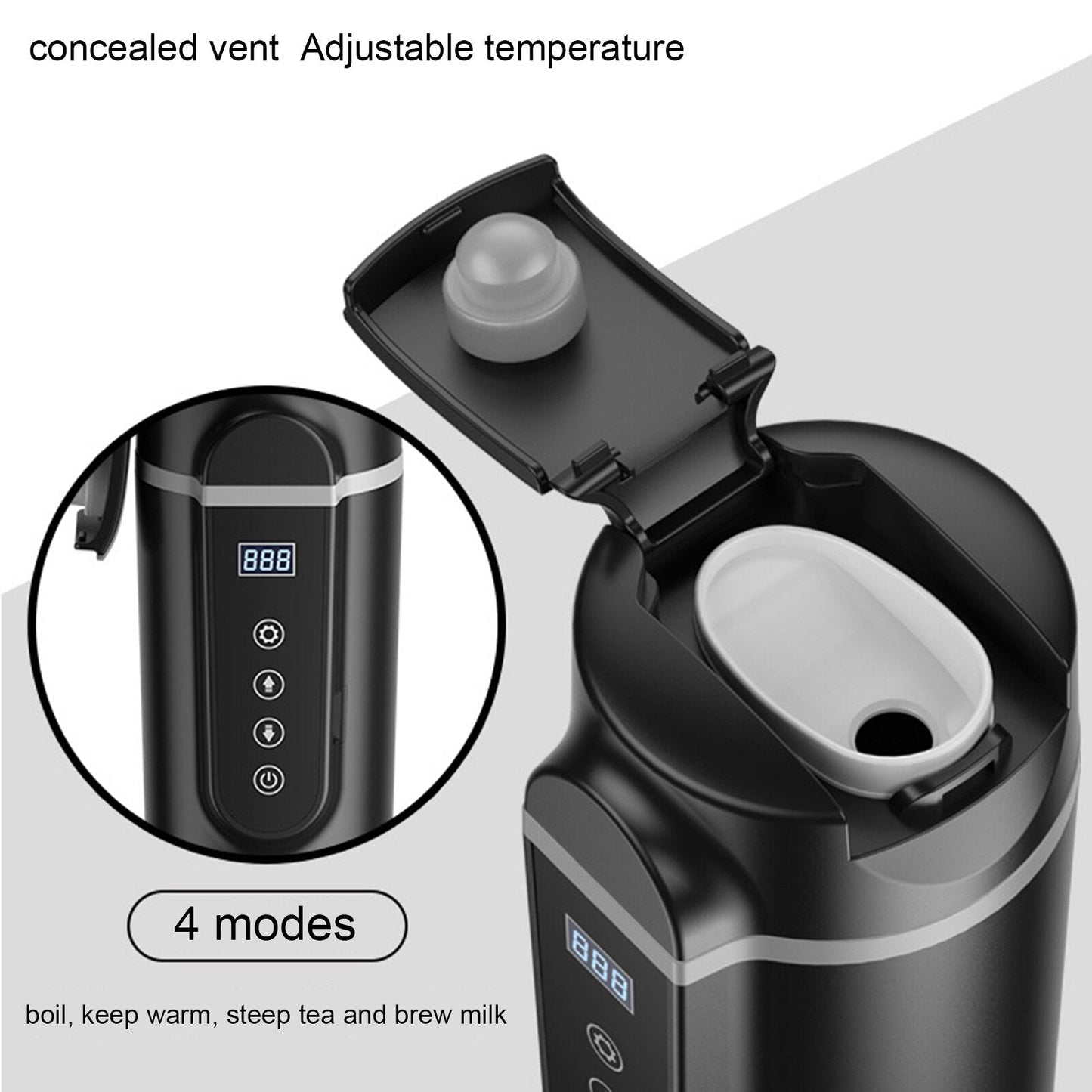 Car Heated Smart Kettle With Temperature Control