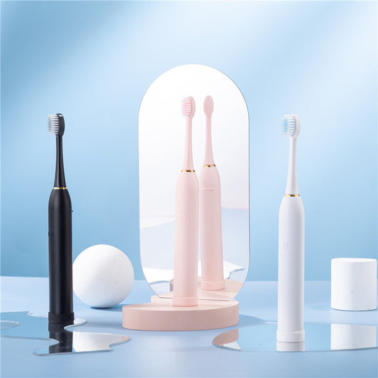 Electric Toothbrush with Sonic Vibration for High-Efficiency Teeth Cleaning - Low Noise, Suitable for All Ages