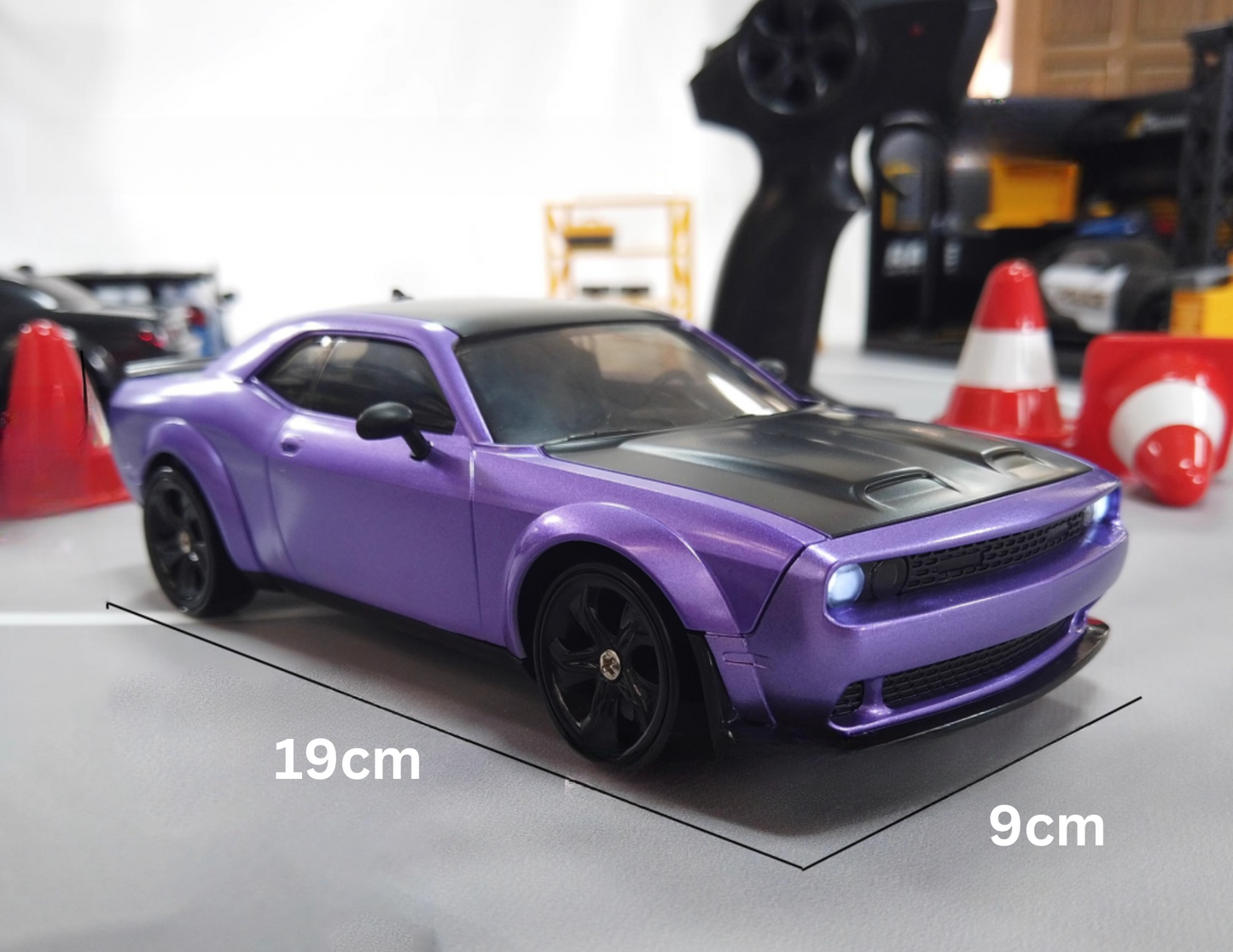 Professional RC Remote Control Car, Four-Wheel Drive, High-Speed Drift Racing, Dodge Hellcat Sports Car – Dedicated Racing & Charging Model