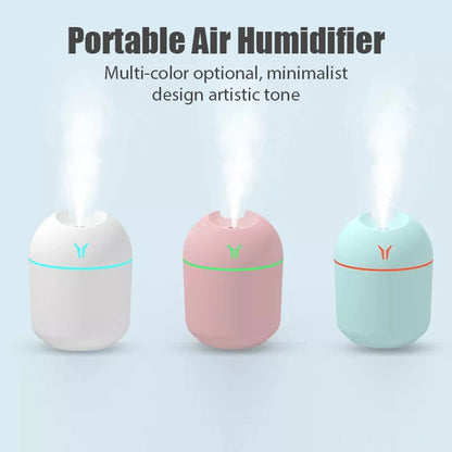 250ML Mini Aroma Oil Diffuser – USB Essential Oil Atomizer & Electric Air Humidifier with LED Night Lamp for Home & Car