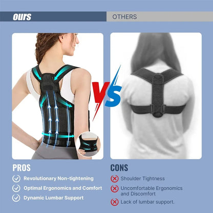 Posture Corrector Back Orthopedic Straps – Fully Adjustable Spinal Brace for Men and Women, Comfortable Upper Back Brace