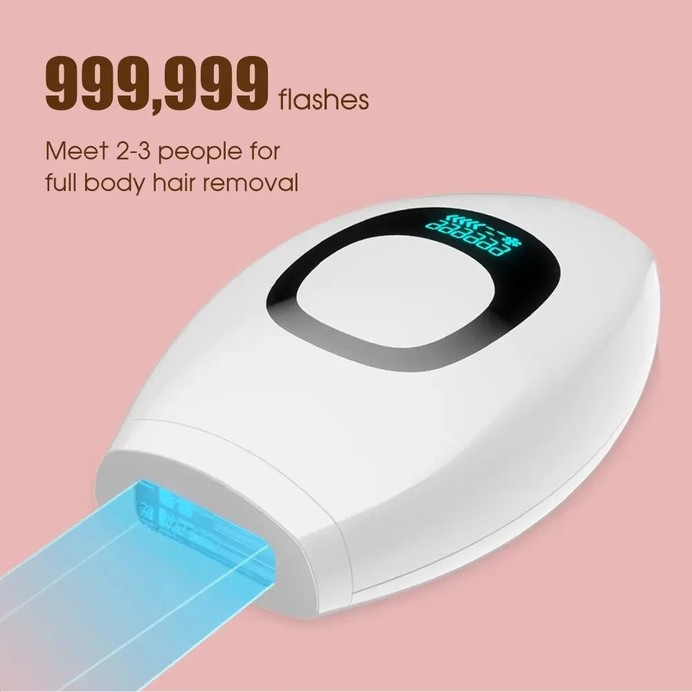 999,999 Flashes IPL Epilator – Painless Laser Hair Removal for Bikini & Facial, Professional Depilator Device with LCD Display