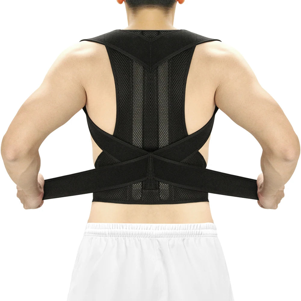 Upper Back Posture Corrector – Clavicle Support & Back Straightening Shoulder Brace Strap