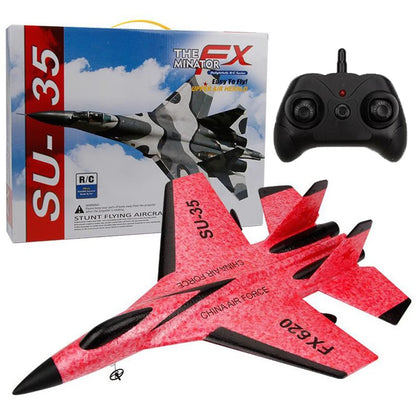 RC Foam Aircraft SU-35 Fighter Plane – 2.4G Remote Control Glider for Kids