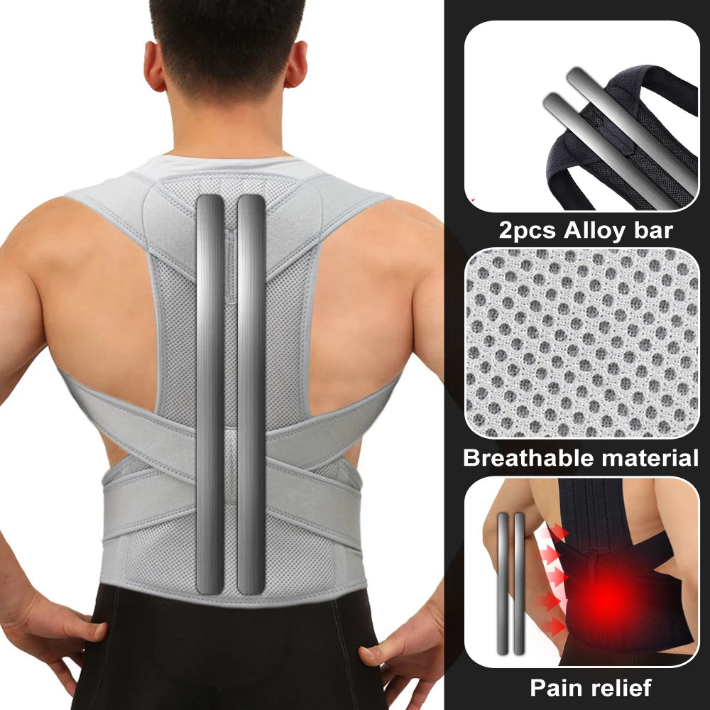 Upper Back Posture Corrector – Clavicle Support & Back Straightening Shoulder Brace Strap