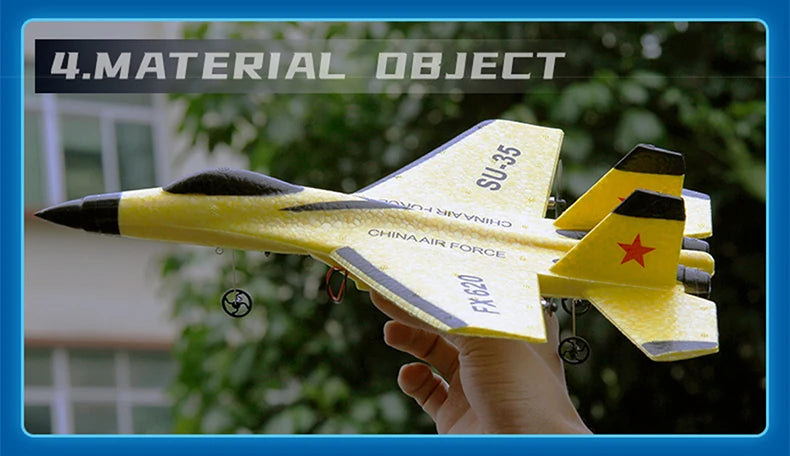 RC Foam Aircraft SU-35 Fighter Plane – 2.4G Remote Control Glider for Kids