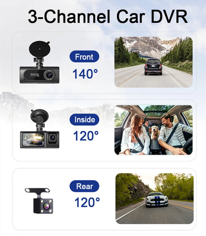 3 Channel WiFi Car DVR HD 1080P 3-Lens Vehicle Dash Cam Three Way Camera DVRs Recorder Video Registrator Dashcam Camcorder