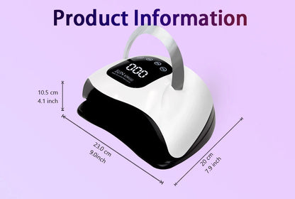 X19 MAX UV LED Nail Drying Lamp Professional UV Nail Art Dryer Light for Gel Nails 72 Beads Fast Curing Gel Polish Lamp