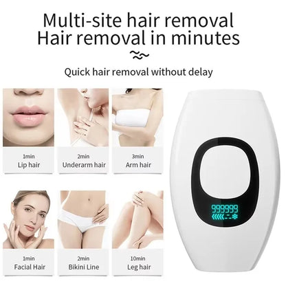 999,999 Flashes IPL Epilator – Painless Laser Hair Removal for Bikini & Facial, Professional Depilator Device with LCD Display