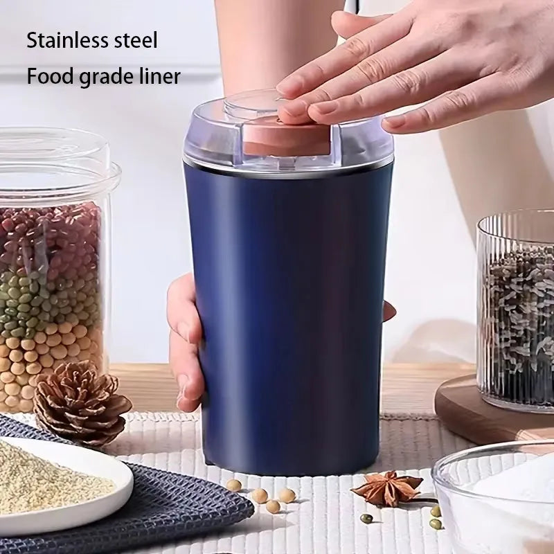 Coffee Bean Grinder & Baby Food Maker – Electric Kitchen Cereal Chopper with 8 Blades, Portable & Washable Blender, New Gift Idea