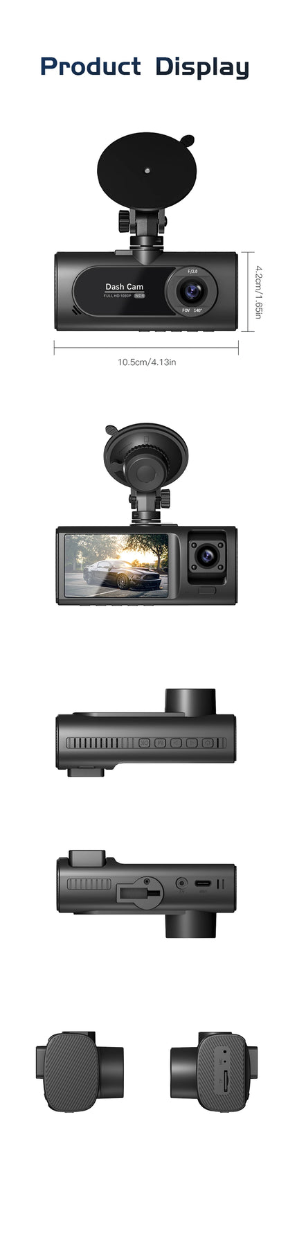 3 Channel WiFi Car DVR HD 1080P 3-Lens Vehicle Dash Cam Three Way Camera DVRs Recorder Video Registrator Dashcam Camcorder