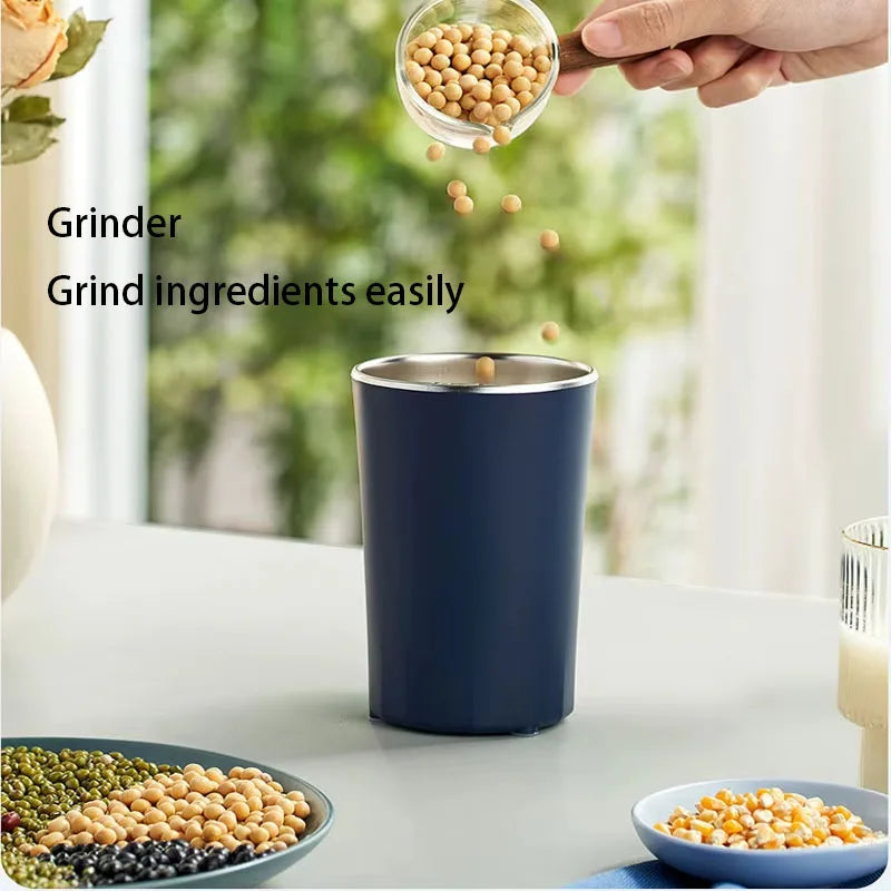 Coffee Bean Grinder & Baby Food Maker – Electric Kitchen Cereal Chopper with 8 Blades, Portable & Washable Blender, New Gift Idea