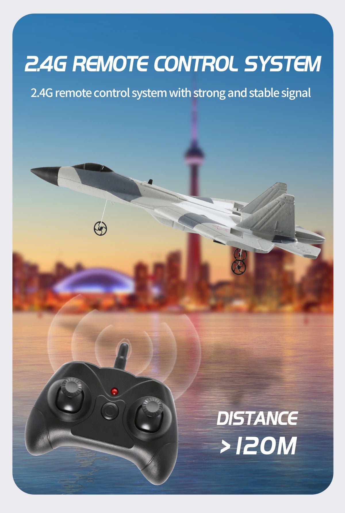 RC Foam Aircraft SU-35 Fighter Plane – 2.4G Remote Control Glider for Kids