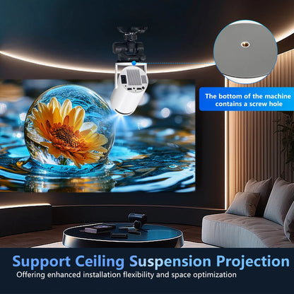 HY300 Pro Android 11 4K Projector – 1280x720P, Dual Wifi, 260 ANSI, 180° Flexible, BT5.0 Outdoor Cinema Projector