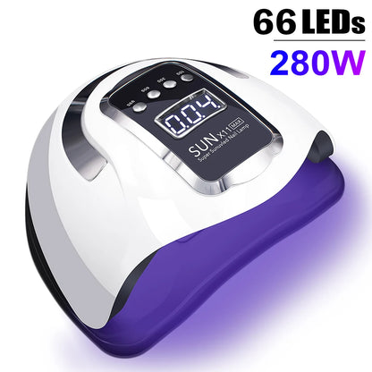 X19 MAX UV LED Nail Drying Lamp Professional UV Nail Art Dryer Light for Gel Nails 72 Beads Fast Curing Gel Polish Lamp