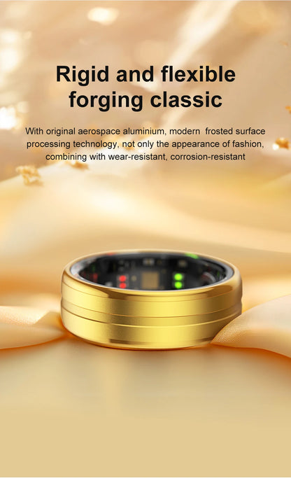 Smart Ring for Men & Women – Heart Rate & Blood Oxygen Monitor, IP68 & 5ATM Waterproof, Multi-Sport Mode Fitness Tracker