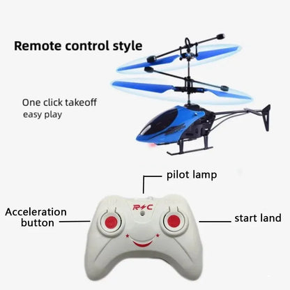 Rechargeable Mini RC Drone – Safe Fall-Resistant Remote Control Helicopter for Kids