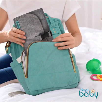 Portable Diaper Changing Pad for Newborn Baby – Waterproof Travel Changing Kit with Smart Wipes Pocket