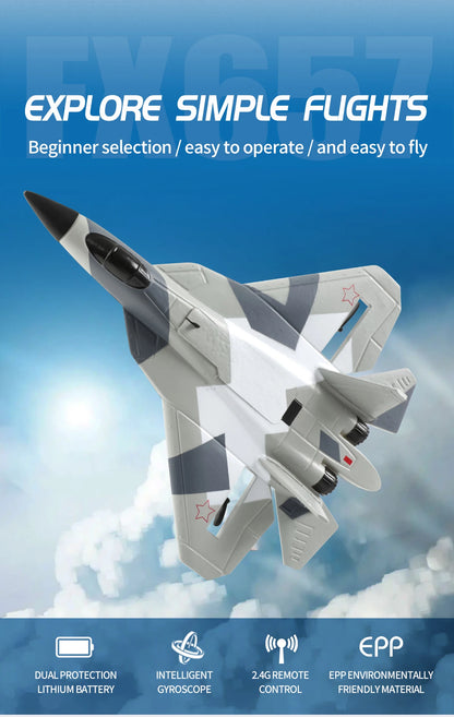 RC Foam Aircraft SU-35 Fighter Plane – 2.4G Remote Control Glider for Kids