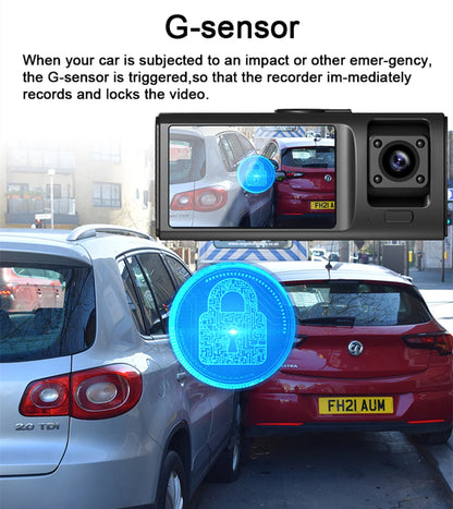 3 Channel WiFi Car DVR HD 1080P 3-Lens Vehicle Dash Cam Three Way Camera DVRs Recorder Video Registrator Dashcam Camcorder