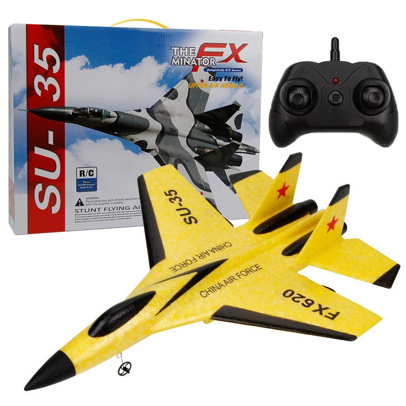 RC Foam Aircraft SU-35 Fighter Plane – 2.4G Remote Control Glider for Kids