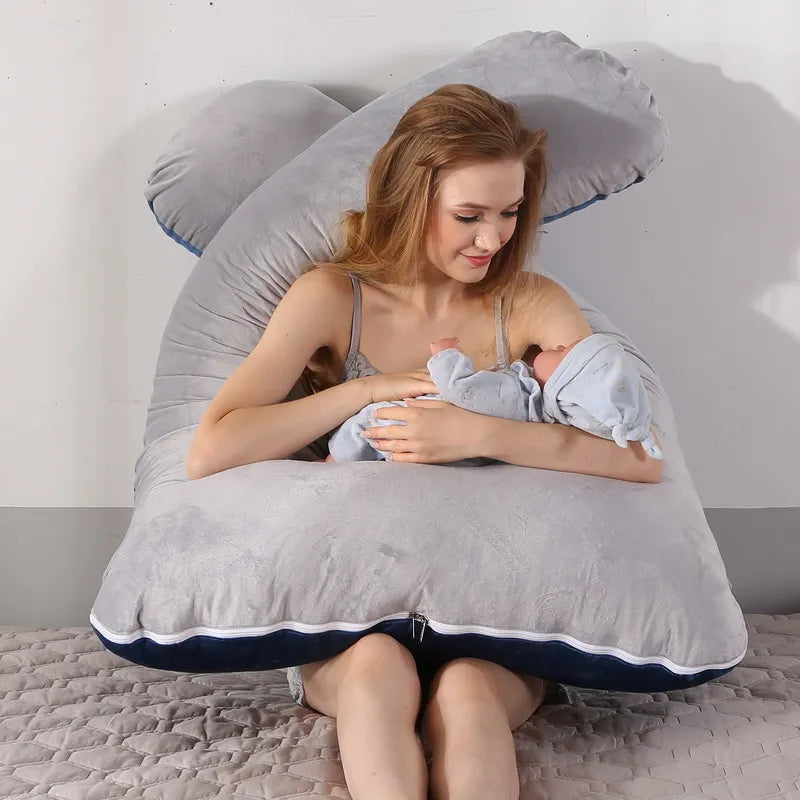 Pregnant Pillow for Pregnant Women – Soft Maternity Support Cushion for Sleep & Breastfeeding