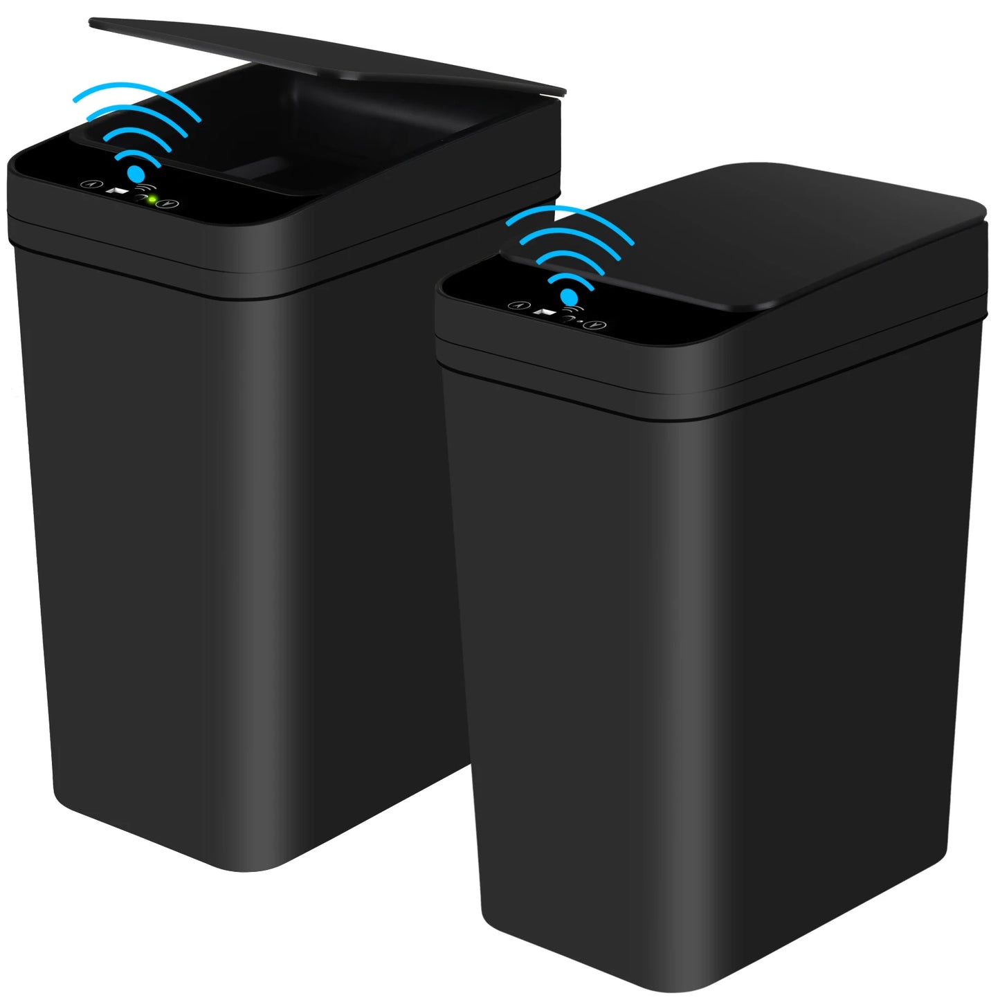 2 Pack 12L Bathroom Automatic Trash Can – Touchless Motion Sensor Slim Garbage Can with Lid for Bedroom, Living Room & Office