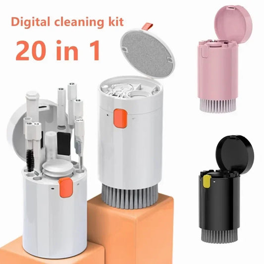 20/1 Digital Cleaning Kit – Phone, Camera, Laptop, Keyboard Cleaning Brush, Screen Cleaner & Dust Collector