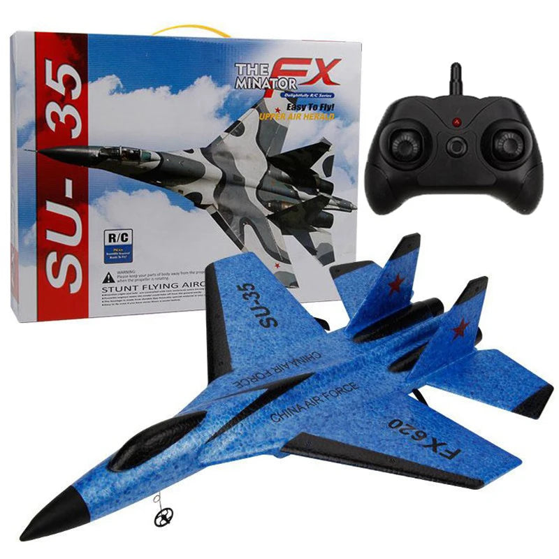 RC Foam Aircraft SU-35 Fighter Plane – 2.4G Remote Control Glider for Kids