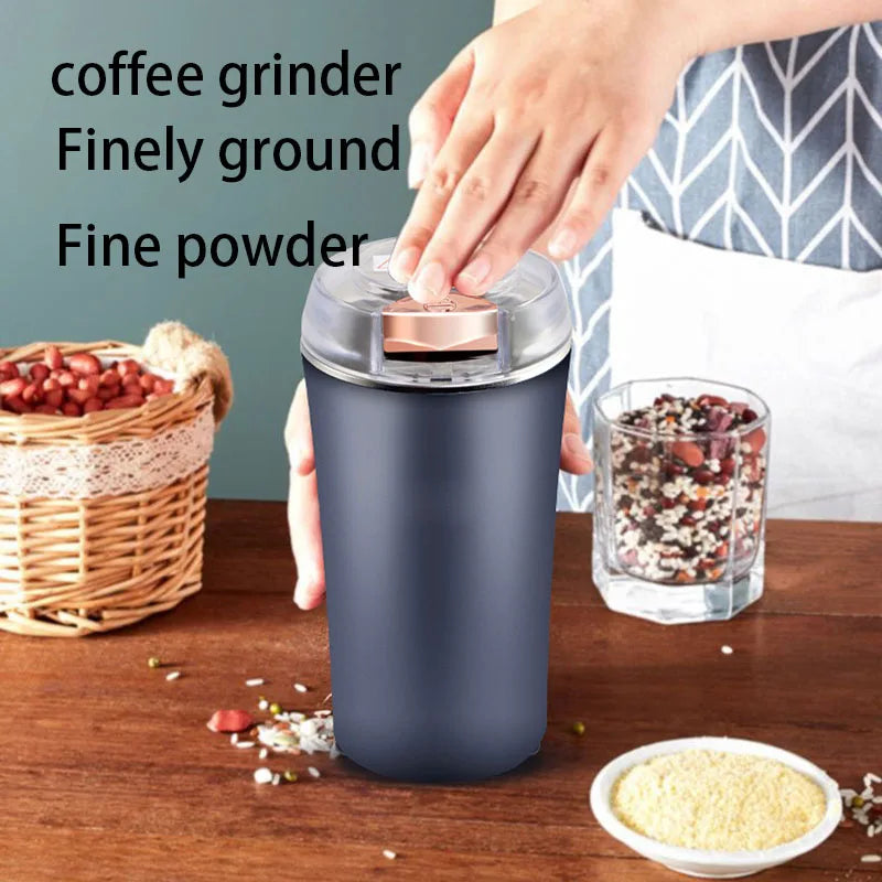 Coffee Bean Grinder & Baby Food Maker – Electric Kitchen Cereal Chopper with 8 Blades, Portable & Washable Blender, New Gift Idea