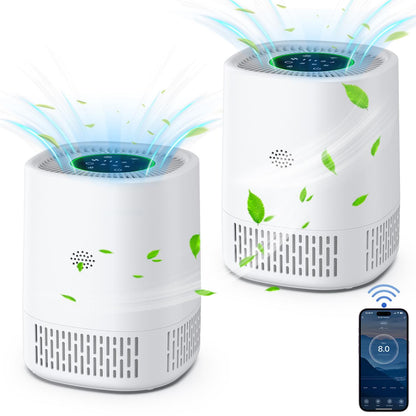 WiFi Smart Air Purifier with Negative Ion Technology, Formaldehyde & PM2.5 Odor Removal - APP Control