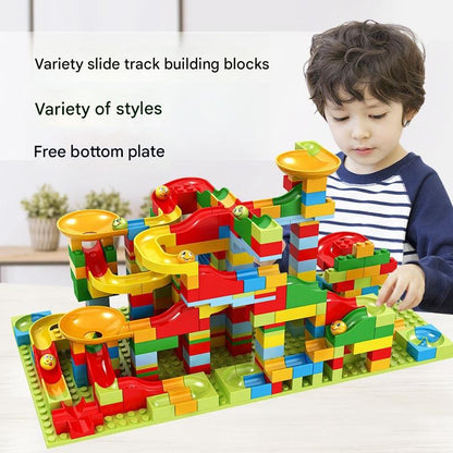 Children’s Ball Slide Track Building Blocks – Assembled Ball Size Particles Toy for Boys and Girls