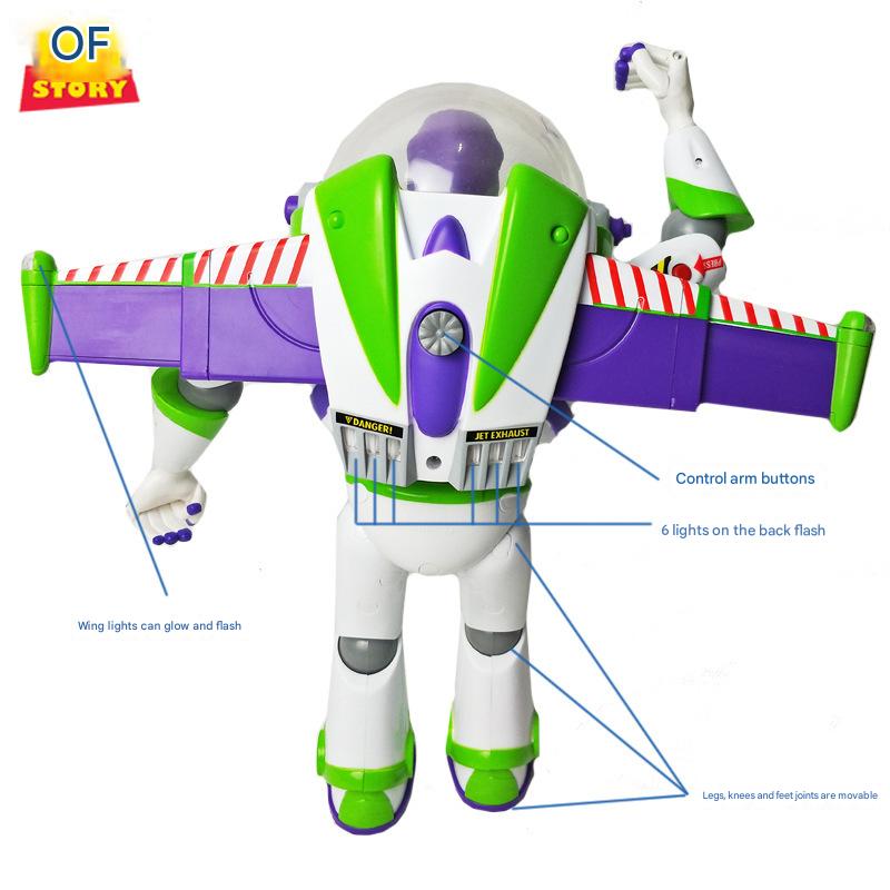 Toy Story Buzz Lightyear Interactive Talking Action Figure – Luminous & Sounding Multi-Function Buzz Lightyear