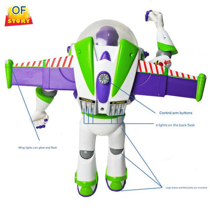 Toy Story Buzz Lightyear Interactive Talking Action Figure – Luminous & Sounding Multi-Function Buzz Lightyear