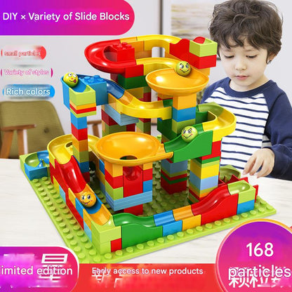 Children’s Ball Slide Track Building Blocks – Assembled Ball Size Particles Toy for Boys and Girls