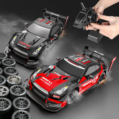 Professional RC Remote Control Drift Car - Four-Wheel Drive, High-Speed GTR Racing Toy, Variable Speed Model