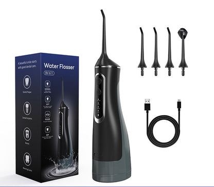 Water Dental Flosser - Portable Cordless Oral Irrigator, Rechargeable 300ML Teeth Cleaner, IPX8 Waterproof Electric Flossing Machine for Travel & Home Use